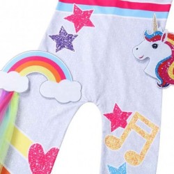 Size is 3T-4T(120cm) rainbow unicorn costumes Short Sleeves jumpsuits for kids girls Halloween