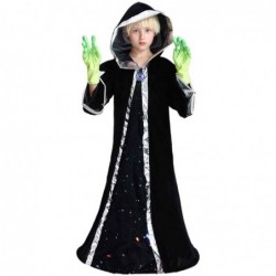 Size is S 4T-6T scary aliens costumes for kids boys Halloween with Cloak mask gloves 4T-12T