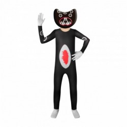 Size is 3T-4T(120cm) huggy wuggy Five eyes costumes for kids boys Halloween with mask