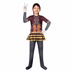 Size is 2T-3T(100cm) The Adventures of Pinocchio girls costumes Long Sleeve jumpsuits for girls Halloween with mask