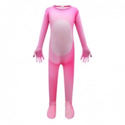 Size is 4T-5T(110cm) roblox rainbow friends cute pink halloween costume jumpsuits with mask for kids girls