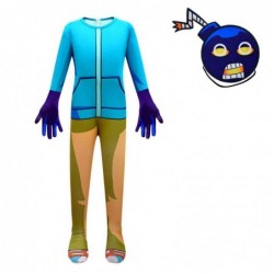Size is 4T-5T(110cm) Whitty mod Friday Night Funkin halloween costume jumpsuits with mask for kids blue