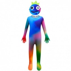 Size is 4T-5T(110cm) rainbow form roblox rainbow friends halloween costume jumpsuits with mask for kids