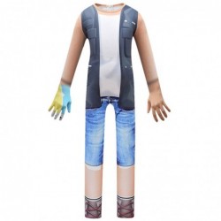 Size is 4T-5T(110cm) Pocket Devs-Roblox boys costumes jumpsuits for kids Halloween with mask