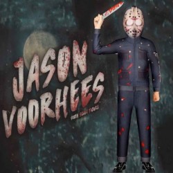 Size is 3T-4T(120cm) boys cosplay Jason Voorhees mass murderer costumes hoodies sets for Halloween