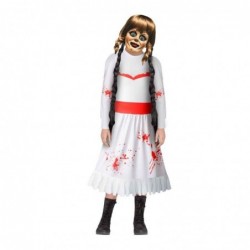 Size is 3T-4T(120cm) cosplay Chucky Ghost bride costumes blood dress for girls Halloween