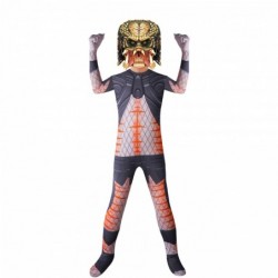 Size is 3T-4T(120cm) cosplay predator 5 prey monster scary costumes jumpsuits for boys Halloween