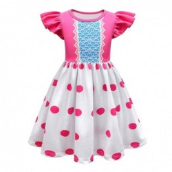 Size is 4T-5T(110cm) cosplay Toy Story 4 BO PEEP 1 Piece Flutter Sleeve For girls summer dress