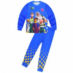 Size is 4T-5T(110cm) boys' Pajamas Strange World blue Long Sleeve nightwear 2 Pieces for kids boys