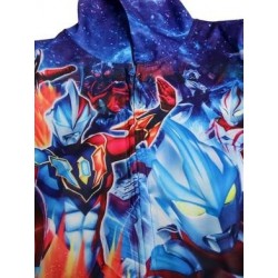 Size is (3T-4T)/XS Boys Ultraman Print Clothing Zip Up Hoodie Coat Blue