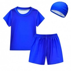 Size is 3T-4T(110cm) For yong boys Roblox rainbow friends blue Short Sleeves 2 piece Swimsuits with cap