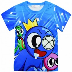 Size is 3T-4T(110cm) Blue Roblox rainbow friends 2 Piece Swimsuits Kids Boy With Cap