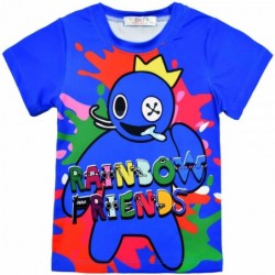 Size is 3T-4T(110cm) Kids Boy Blue Roblox rainbow friends 2 Piece Swimsuits With Cap swim tops
