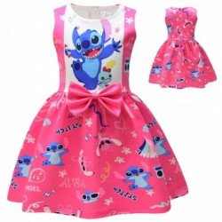 Size is 2T-3T(100cm) Birthday gift Lilo and Stitch For girls Birthday Outfits Sleeveless pink 1 Piece dress
