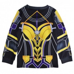Size is 2T-2T(100cm) Ant-Man and the Wasp Long Sleeve yellow Pajamas 2 Pieces for kids Loungewear
