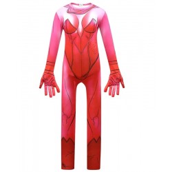 Size is 3T-4T Girls Cosplay Scarlet Witch Comic Halloween Costume Red