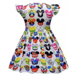Size is 2T-3T Short Summer Dresses For Girls Cute Toddler Smocked Minnie Mouse