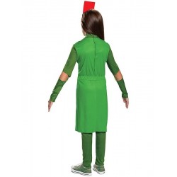 Size is 2T-3T Minecraft Dress Halloween Costume Green Girl