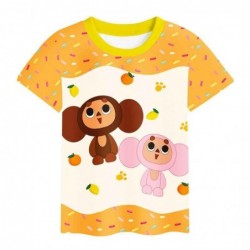 Size is 2T-3T(100cm) Cheburashka For kids Short sets T-Shirt and shorts Summer pajamas yellow