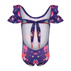 Size is 2T-3T One Piece Swimsuit Girls Dinosaur Print