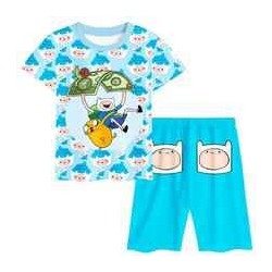 Size is 2T-3T(100cm) Adventure Time Finn Jake Money Glider Magnet For kids boys or girls t-shirt and shorts pajama set