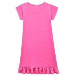 Size is 2T-3T Girls T Shirt Dress Raya And The Last Dragon Print Pink