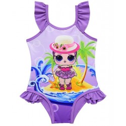 Size is (3T-4T)/XS Sleeveless Lol Surprise Doll One Piece Swimsuit Girl