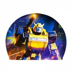 Size is 2T-3T(100cm) Optimus Prime and Bumblebee from Transformers Boys' Swimwear Sets with cap