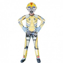 Size is 5T-6T(120cm) 2023 Bumblebee yellow costume for kids halloween jumpsuits with mask
