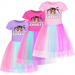 Choo-Choo Charles Plush Rainbow dress For girls summer...