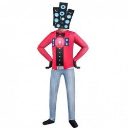Size is 5T-6T(120cm) for kids halloween costume speakerman skibidi toilet jumpsuits with mask