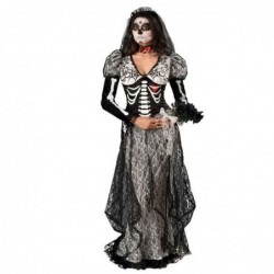 Size is One size Skeleton zombie Couple Uniform For Adult Halloween Costumes black