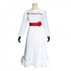 Size is 3T-4T(110cm) ConjingDoll Costume halloween white Long Sleeve dress for Woman or girls