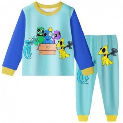 Size is 2T-3T(100cm) blue Long Sleeve Pajamas Roblox doors for kids boys Costume halloween