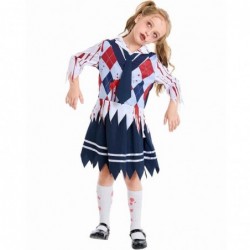 Size is S For girls or woman Bloodstained Zombie School Uniform Halloween Costumes