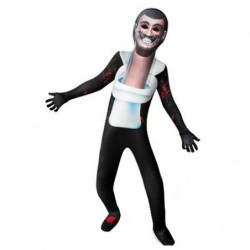 Size is 2T-3T(100cm) Skibidi Toilet TV Maman Costume for kids halloween jumpsuits with mask