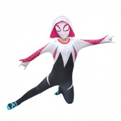 Size is 2T-3T(100cm) girls Gwen Spider-Man Costume for kids halloween jumpsuits with mask
