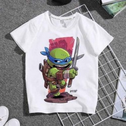 Size is 60cm teenage mutant ninja turtles white T-Shirt For kids and adult summer outfits