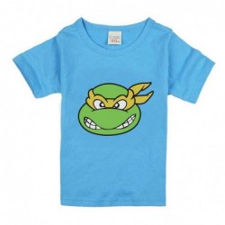 Size is 1T-2T(80cm) teenage mutant ninja turtles blueT-Shirt For kids summer outfits
