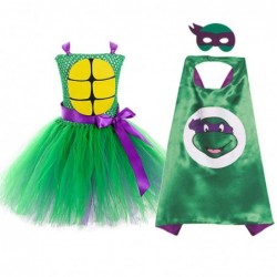 Size is 2T-3T(100cm) cute teenage mutant ninja turtles tutu dress costume halloween with cloak mask