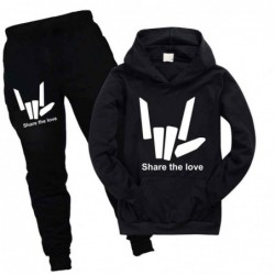 Size is 3T-4T(110cm) share the love Long Sleeve hoodies Sets kids Sweatshirts and Sweatpants