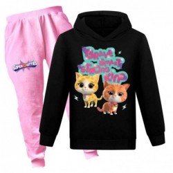 Size is 3T-4T(110cm) SuperKitties Long Sleeve hoodies Sets for kids Sweatshirts and Sweatpants