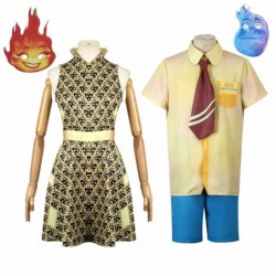 Size is 3T-4T(110cm) 2023 Elemental Ember and Wade Ripple Costumes Halloween For adult Couples or kids