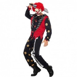 Size is M For man Clown Black and red for adult man Costumes Halloween