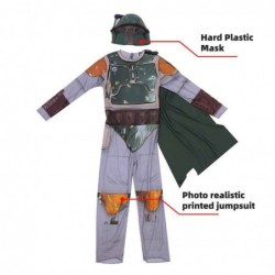 Size is S(4T-6T) Boba Fett form The Mandalorian Jumpsuit costume halloween For kids boys with mask and Cloak