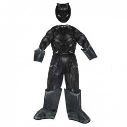 Size is S(4T-6T) T'Challa Costumes For kids boys muscle garment Black Panther Jumpsuit Halloween