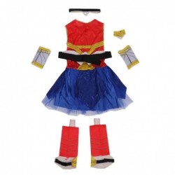 Size is S(4T-6T) wonder woman costume for girls dress halloween heroine dress costume