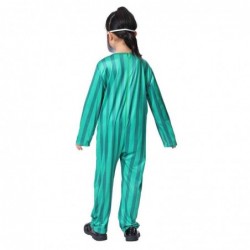 Size is S(4T-6T) cocomelon Jumpsuit costume halloween For kids boys with mask