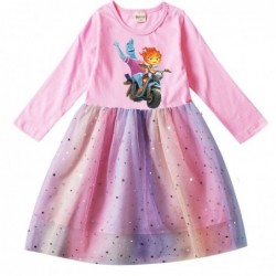 Size is 2T-3T(100cm) For girls Elemental Wade and Ember Long Sleeve dress Tulle Mesh autumn Outfits
