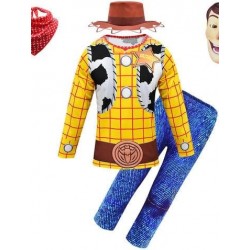 Size is (4Y-5Y)/S Boys Classic Woody Costume For Kids 5 Set